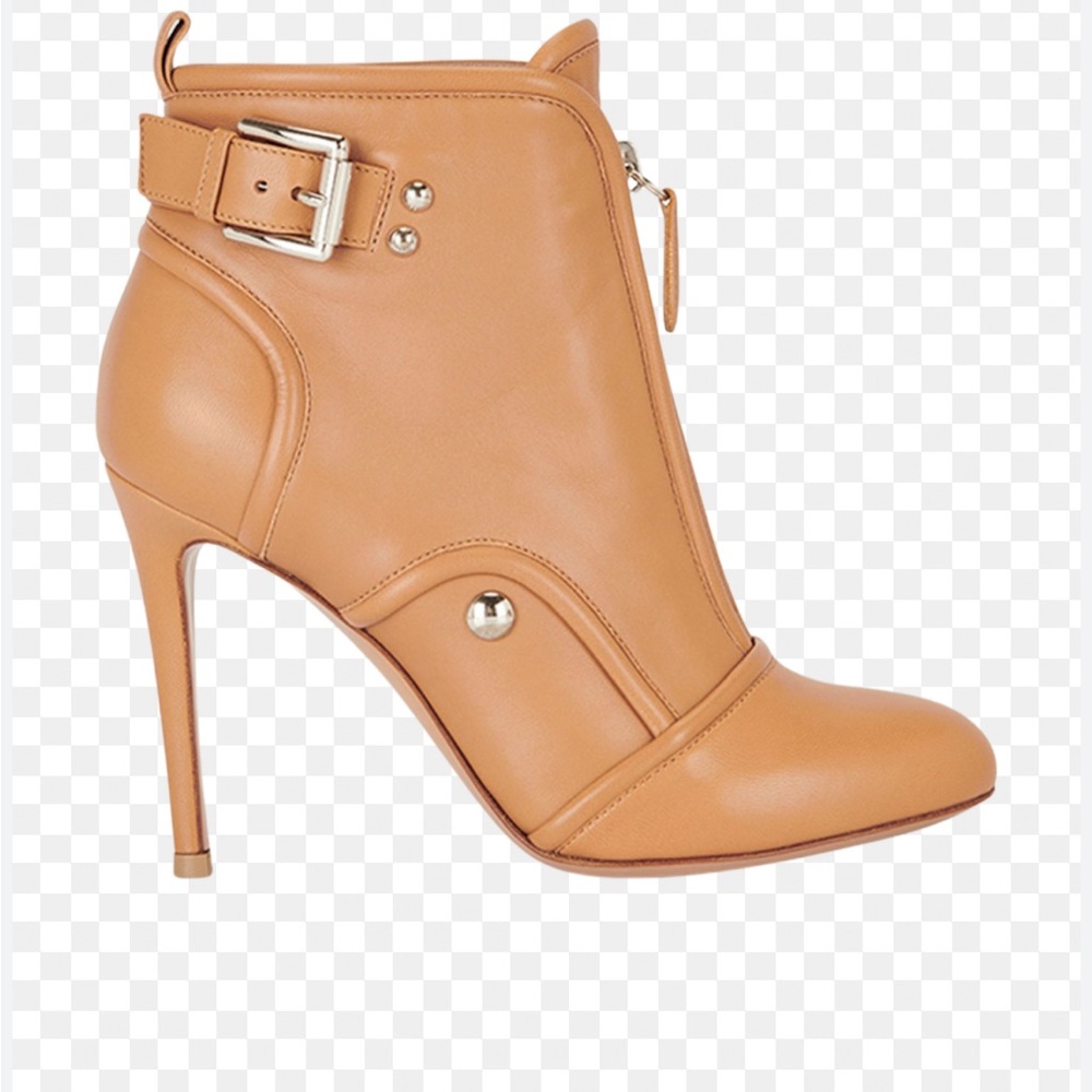 Gianvito Rossi tan leather zipped ankle boots size 37 7
